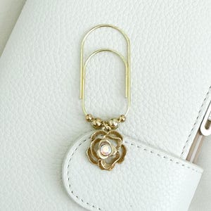 Paper Clip Planner Charm Notebook Charm Bookmark Planner Accessories Flower Charm Journal Charm Bookmark