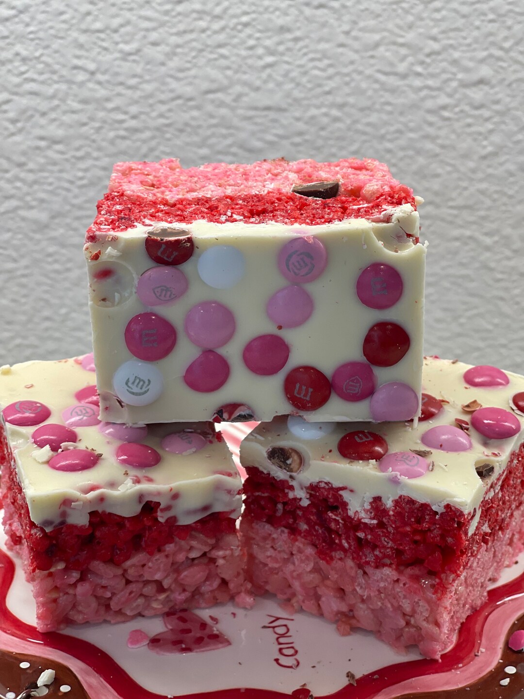 Cheery Raspberry Rice Crispy Bar M&M Rice Crispy Bar - Etsy