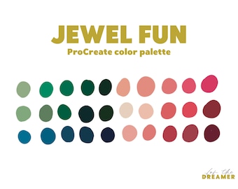 ProCreate Color Palette , Color Swatches, Jewel Tone Color Palette, Colour Palettes