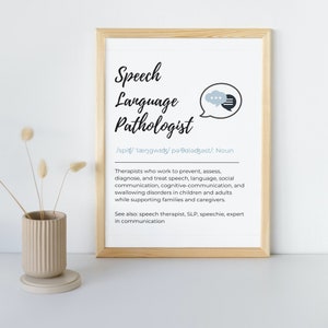 Speech- Language Pathologist Definition | Speech Language Pathologist Gift For Office Decor Wall Art | Printable Print Poster | SLP Gift
