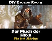 DIY Kinder Escape Room für Zuhause. Rätselspaß für 8-9 Jahre. Download-Spiel mit spannendem Story-Video für den Kindergeburtstag.