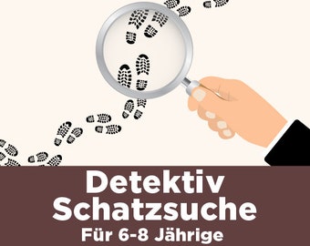 Detective treasure hunt for children ages 6-8. Puzzles, certificates, decorations, and invitations for the perfect scavenger hunt for children&#39;s birthdays!