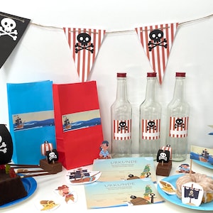 DIY Piraten Party Paket, Piraten Party Dekoration Piraten Geburtstag Zubehör Sofort Downloaden!  PRINTABLE DIGITAL