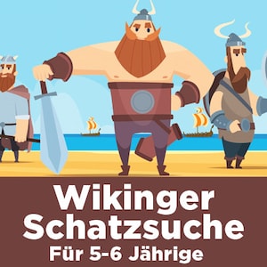 Viking Treasure Hunt Children&#39;s Birthday Party for 5-6 Year Olds. Download PDF directly. Indoor + Outdoor Scavenger Hunt. Includes invitations, decorations, and certificates.