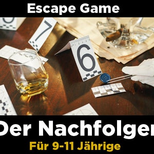 Escape room for children ages 9-11. DIY puzzle game for at home. Downloadable indoor detective game with story video. Children&#39;s birthday game idea.
