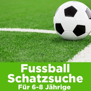 Caccia al tesoro a tema calcio per bambini di 6, 7 e 8 anni. Set completo con puzzle e decorazioni. PDF stampabile. Gioco di società calcistica fai da te.
