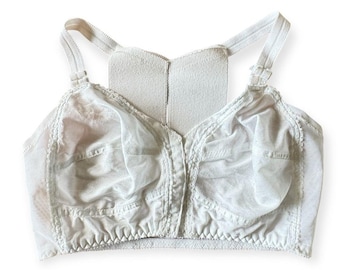 Vintage Unbranded Back Saver Soft Cup Bra Pin Up Style Front Hook Closure 36C