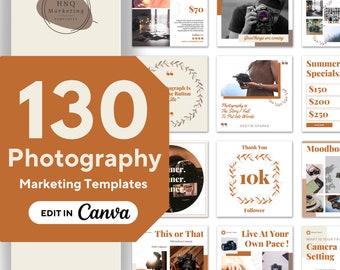 Photography Instagram Templates: Social Media Branding Kit (Canva)