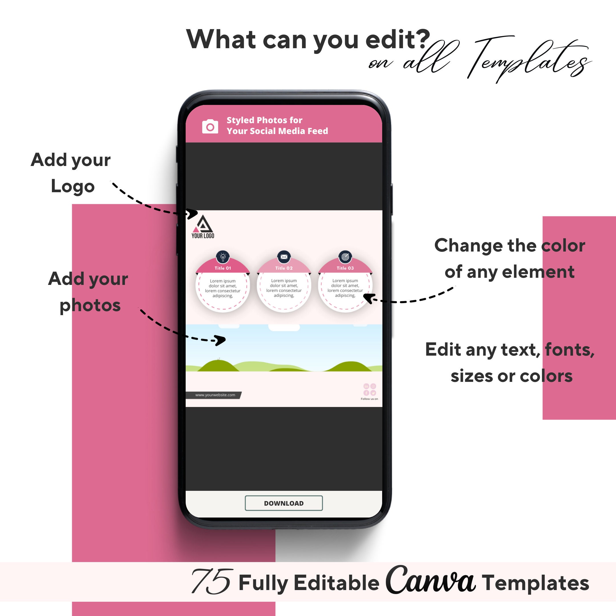 75 Business & Social Media Infographics: Instagram Post Templates ...