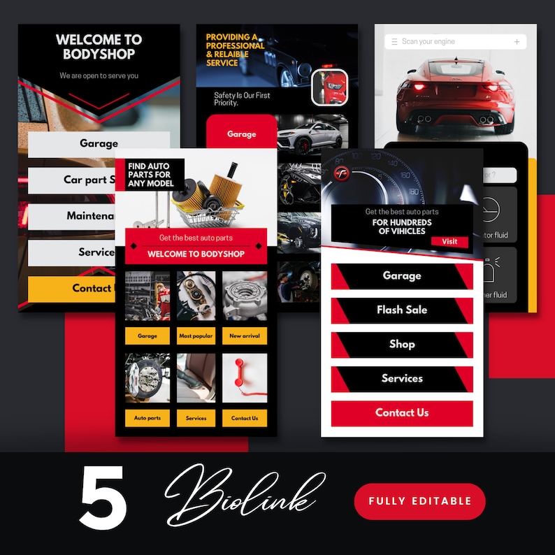 Auto mechanic Instagram templates. Editable Canva templates for car repair shops, mechanics, and auto detailing businesses. Includes Instagram post templates, Instagram story templates, and Instagram carousel templates with automotive-themed designs to promote services, special offers, and customer testimonials.
This Etsy listing includes Instagram post templates, Instagram story templates, and a grid layout for Instagram.