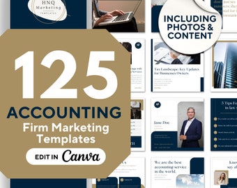 Accounting Instagram Templates: Finance Social Media Kit (125 Canva Templates)