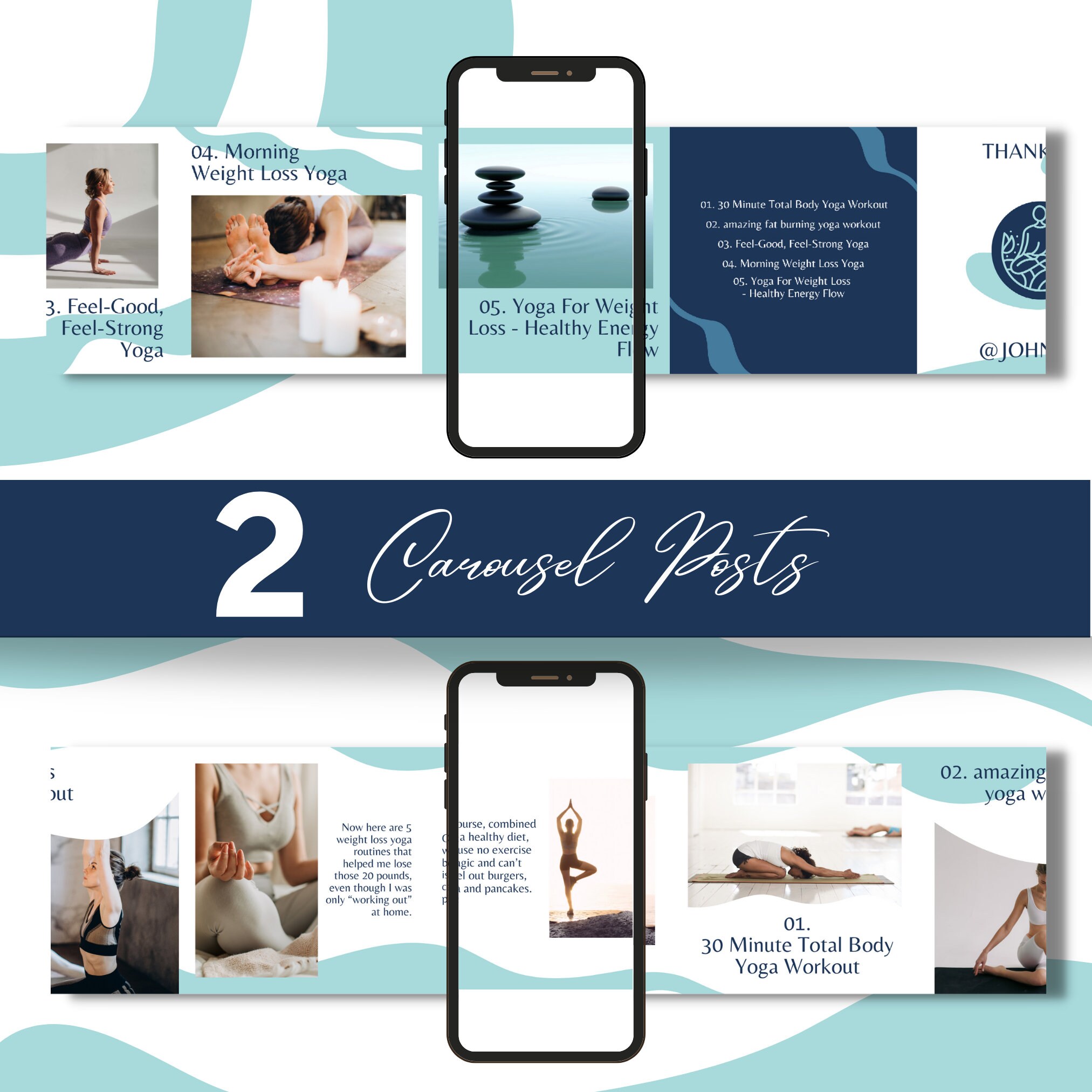Yoga Instagram Templates | Yoga Social Media | Yoga Teacher Wellness ...