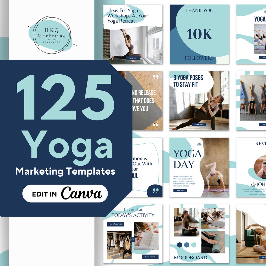 Yoga Instagram Templates | Yoga Social Media | Yoga Teacher Wellness ...