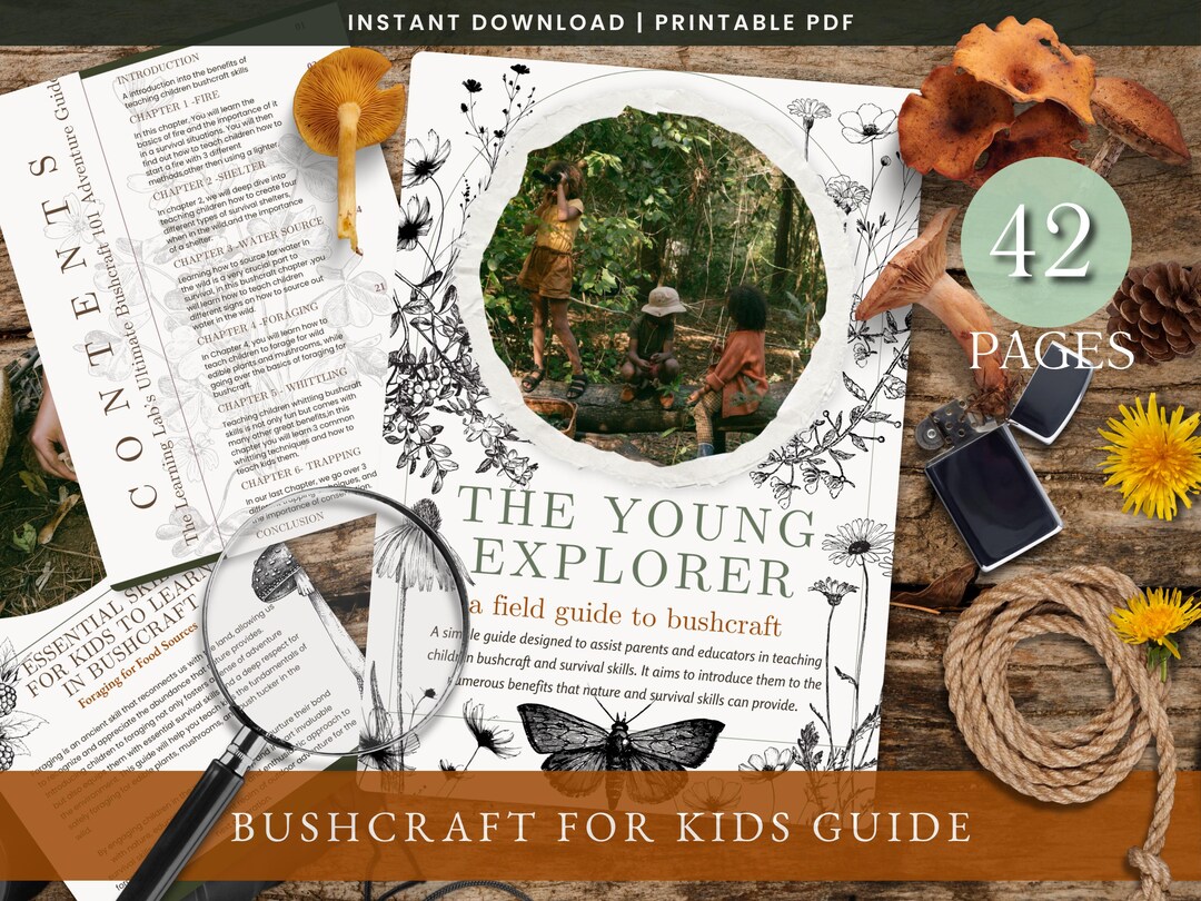 Bushcraft for Kids Printable Guide | Survival Skills Workbook | Outdoor ...