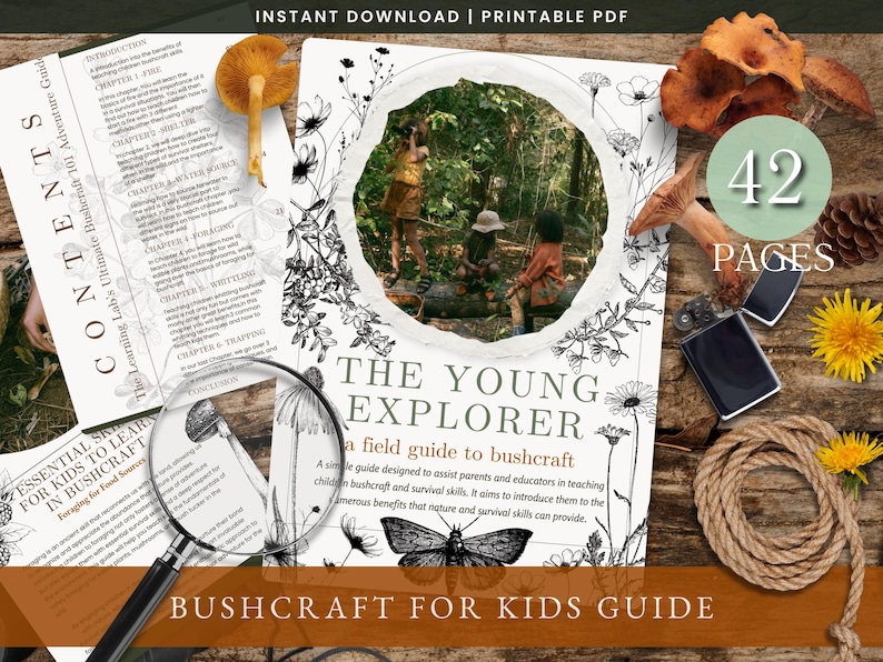 Bushcraft for Kids Printable Guide | Survival Skills Workbook | Outdoor ...