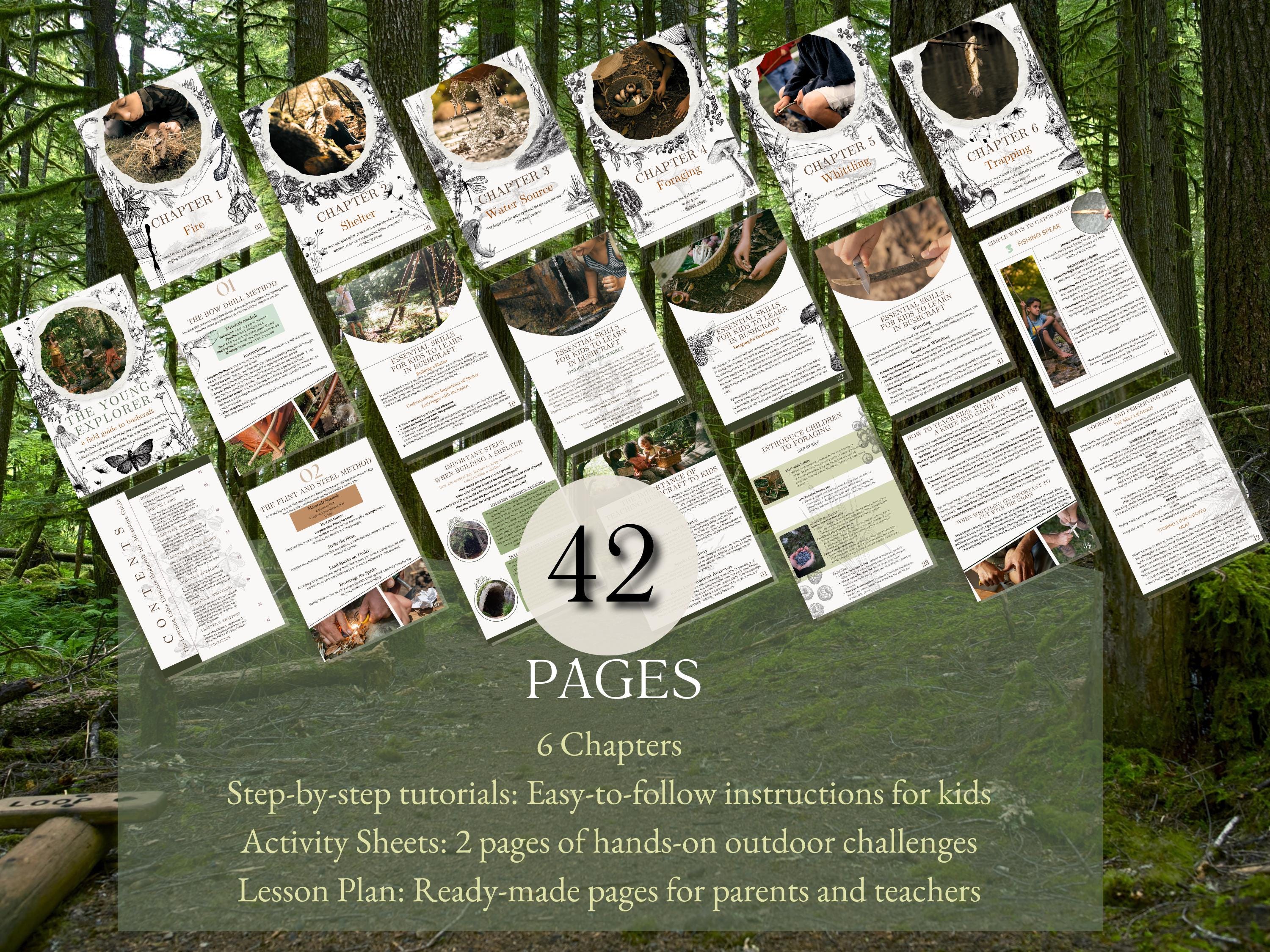 Bushcraft for Kids Printable Guide | Survival Skills Workbook | Outdoor ...