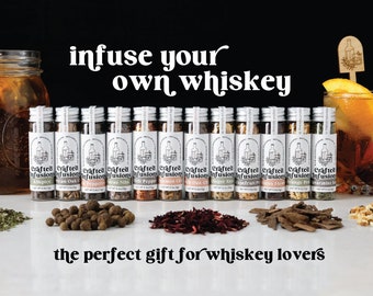 Kit d'infusion de whisky, cadeaux mixologie pour amateurs de bourbon, ensemble de cocktails créatifs à faire soi-même, coffret cadeau de garçon d'honneur, cadeau d'anniversaire unique pour petit ami