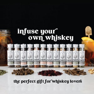Whiskey Infusion Kit, Mixology Gifts For Bourbon Lovers, DIY Craft Cocktail Set, Groomsman Gift Box, Unique Anniversary Gift For Boyfriend image 1