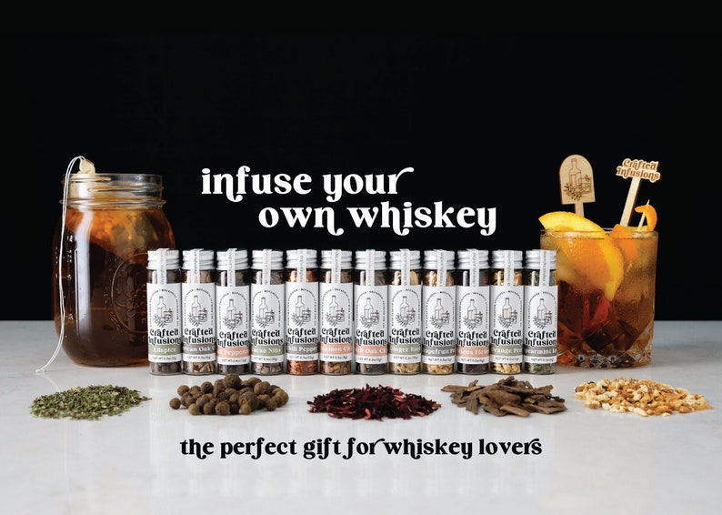 DIY Whiskey Making Kit Homemade Whiskey Gift Set Infuse Your Etsy