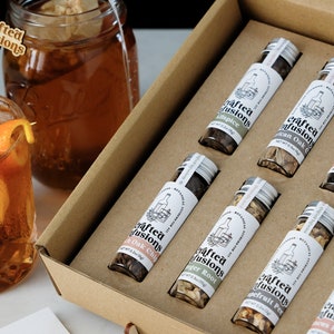 Whiskey Infusion Kit, Mixology Gifts For Bourbon Lovers, DIY Craft Cocktail Set, Groomsman Gift Box, Unique Anniversary Gift For Boyfriend image 4
