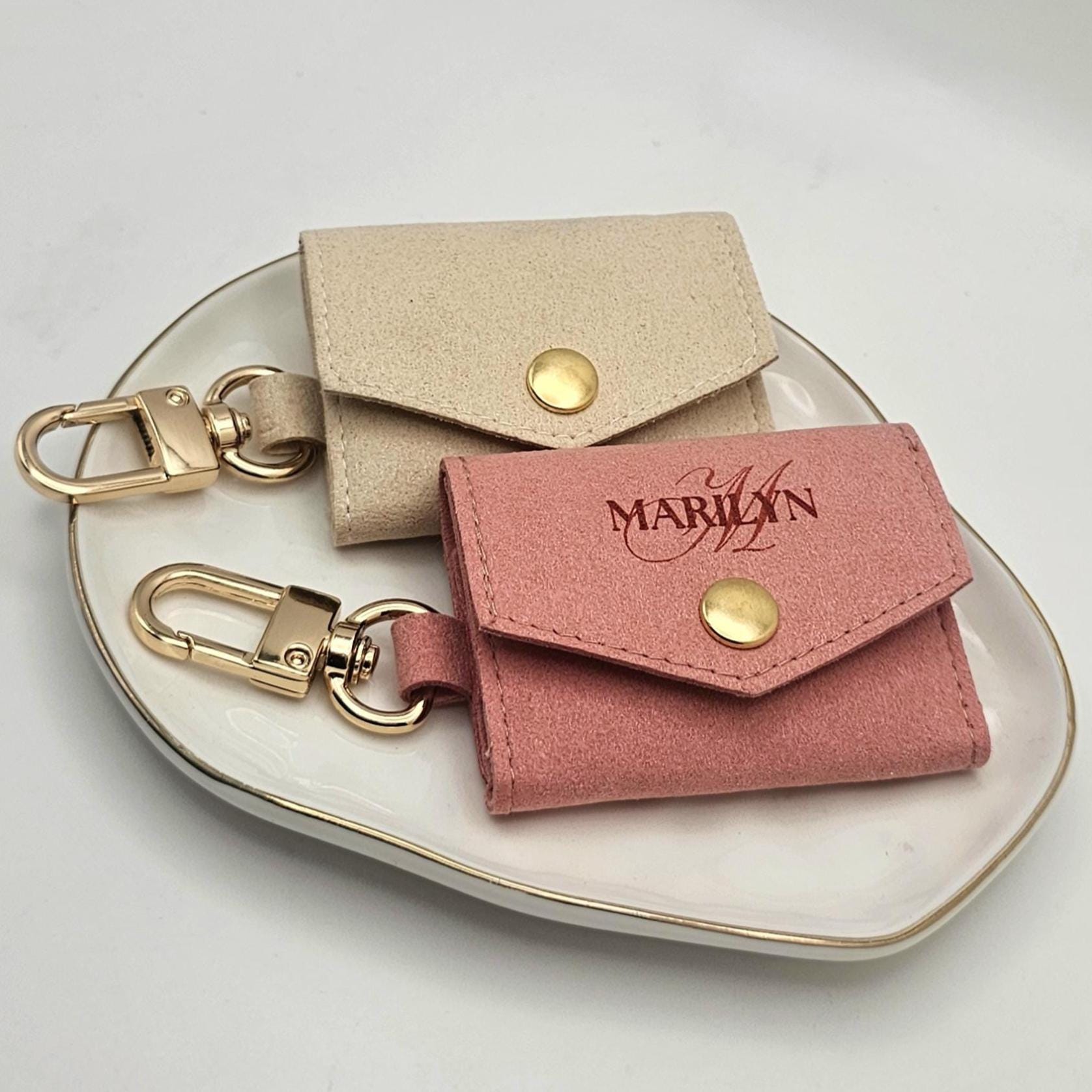 Pff Key Chain Personalized Microfiber Jewelry Keychain Pouch Bridesmaid Gift Ring ...