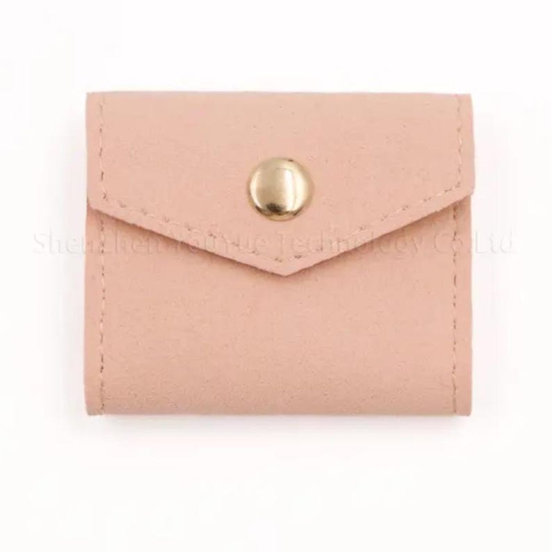 Custom Mini Jewelry Pouch Small Item Holder Bulk Bridesmaid Mini Name Gift Earring Holder Engraved Name Gift Jewelry Case image 3