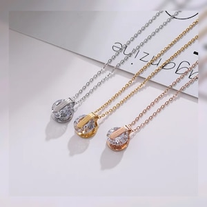 Collares antiestrés para uso diario, collar giratorio para la ansiedad, regalo inspirador, collar giratorio del amor, collar de piedra antiansiedad