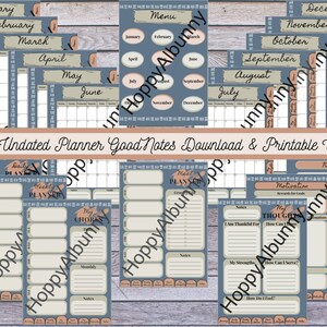 Undated Digital Planner, Year Planner, Digital Planner, Printable Planner, Undated GoodNotes Planner