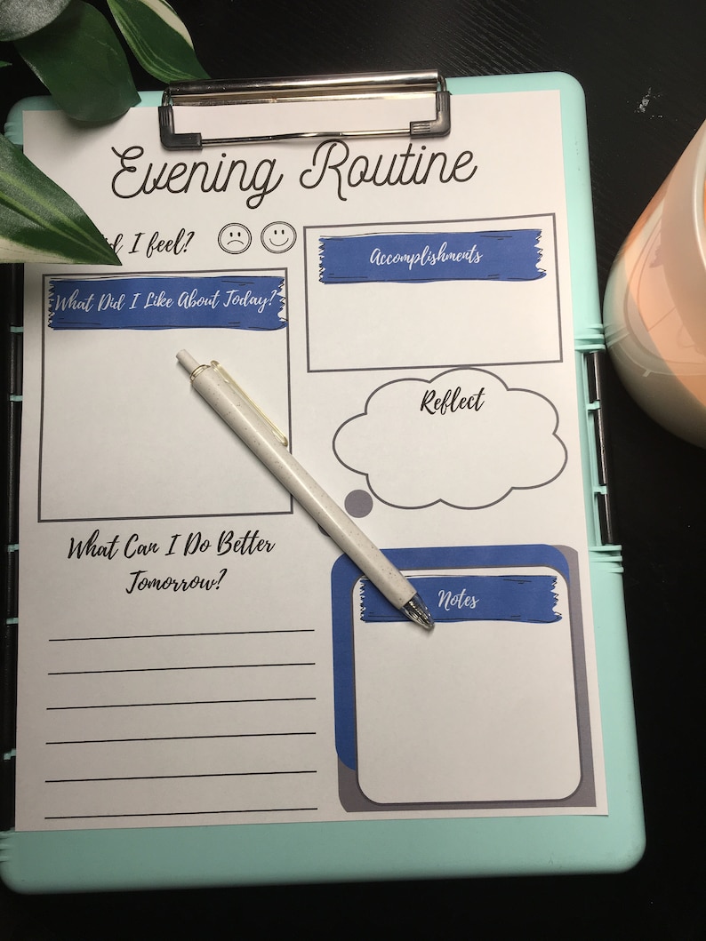 Morning and Evening Routine Printable for Adults, Morning Schedule ...