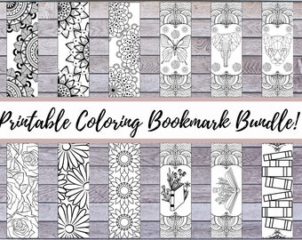 Afdrukbare kleurbladwijzer, afdrukbare Mandala kleurbladwijzerpagina's, afdrukbare bloem- en vlinderkleurbladwijzer, afdrukbare bladwijzer