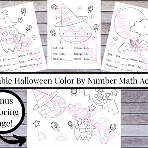 Printable Halloween Coloring Page, Printable Halloween Activities for Kids, Coloring and Activity Pages for Kids, Printable Math Worksheets