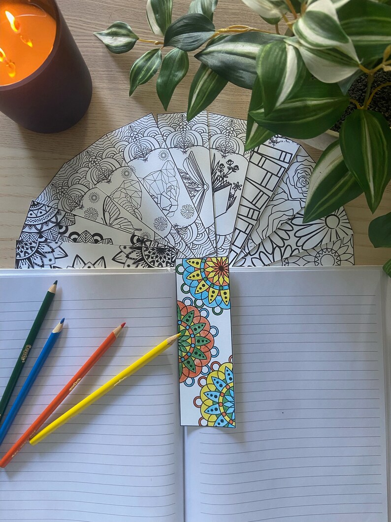 Printable Coloring Bookmark, Printable Mandala Coloring Bookmark Pages ...