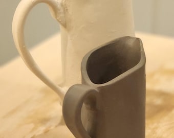 Water Pitcher and Saucer Clay Slab Stencil Matching Set – Printable Pottery Templates for Hand Building - Nordra Style
