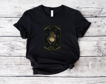 Astrology Shirt, Tarot, Hamsa Hand, Hamsa hand shirt, Unisex Crewneck, Evil Eye Shirt, Boho Mystical Shirt, Hamsa Shirt Gift for Her