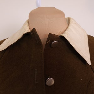 Vintage Jerold 1960s Brown Suede Cape with Collar image 2