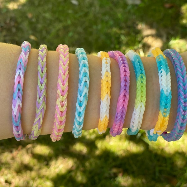 Friendship Rubberband Bracelet - Loom Rubber Band Bracelets for Kids and Adults Gift Birthday Teams Personalized (Free Surprise Every Order)