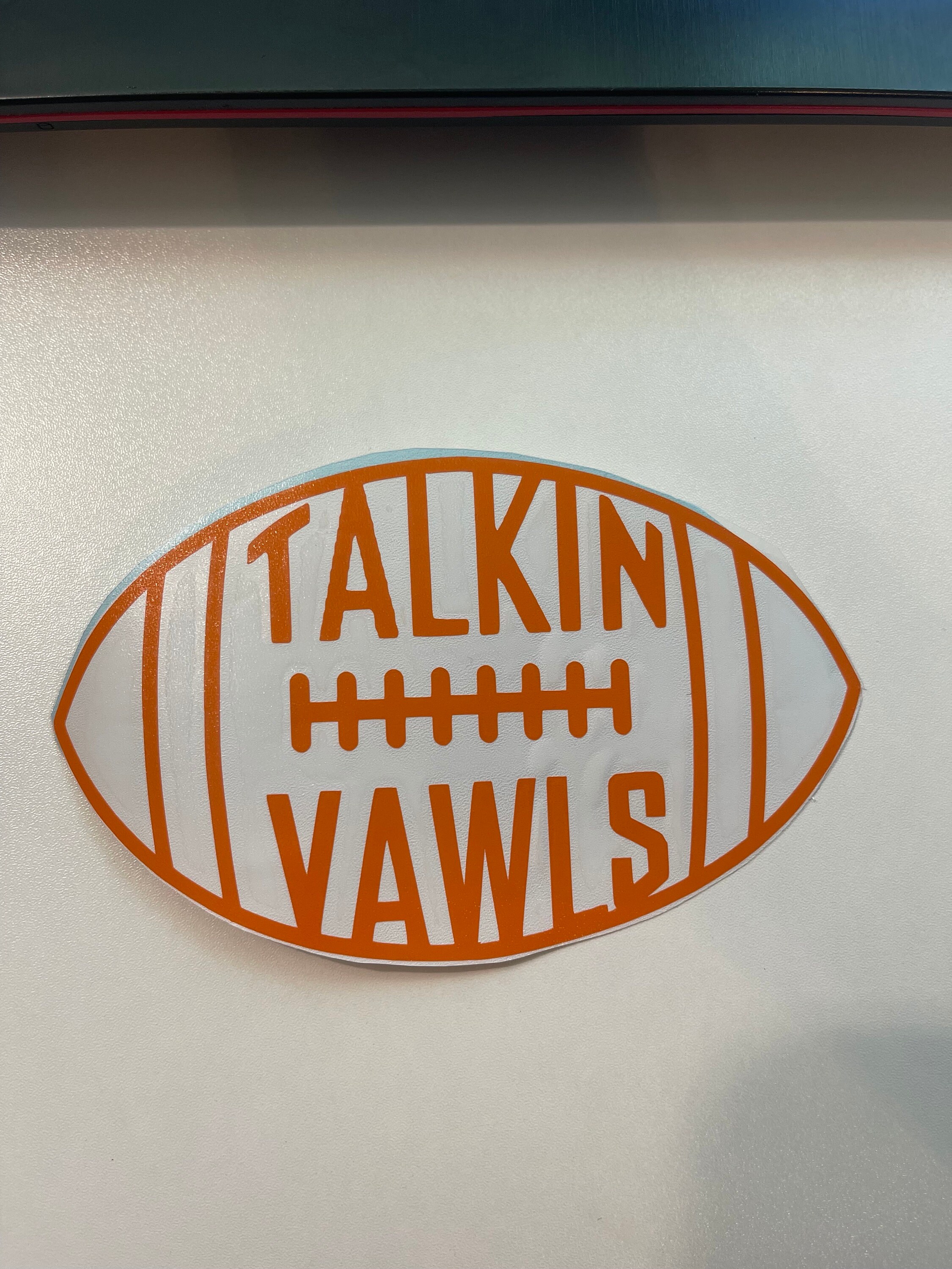 Talkin' Vawls Football Logo VINYL DECAL Etsy