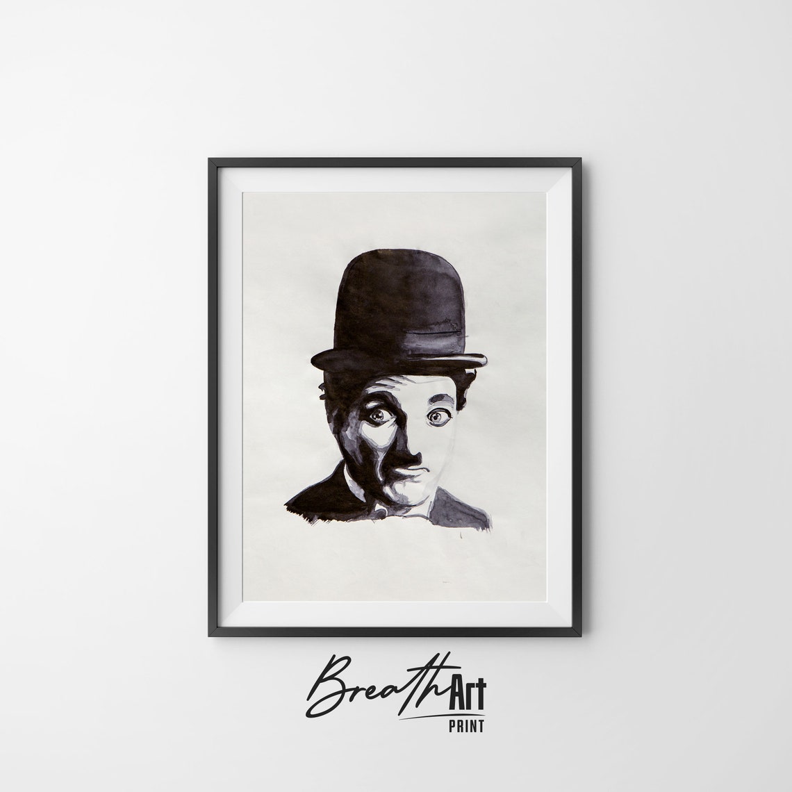 Charlie Chaplin Ink Drawing Printable Wall Art Digital - Etsy