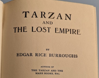 VINTAGE 1929- Tarzan and the Lost Empire by Edgar Rice Burroughs