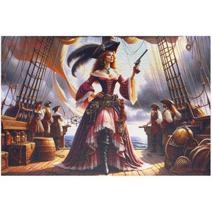 Admiral Anne Pirate Ship Jigsaw Puzzle: Nautical Gift