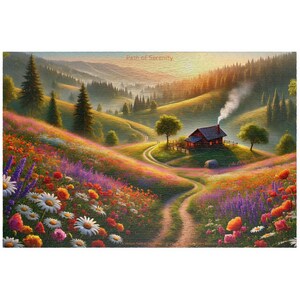Legpuzzel Wildflower Cabin: schilderachtig lentelandschap