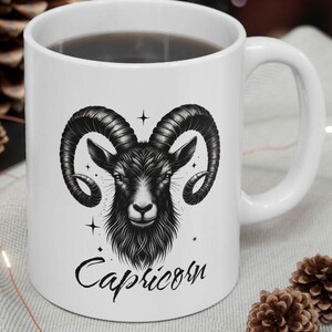 Personalized Capricorn Mug, Zodiac Sign Gift, Custom Horoscope Coffee Cup, Astrology Name Design