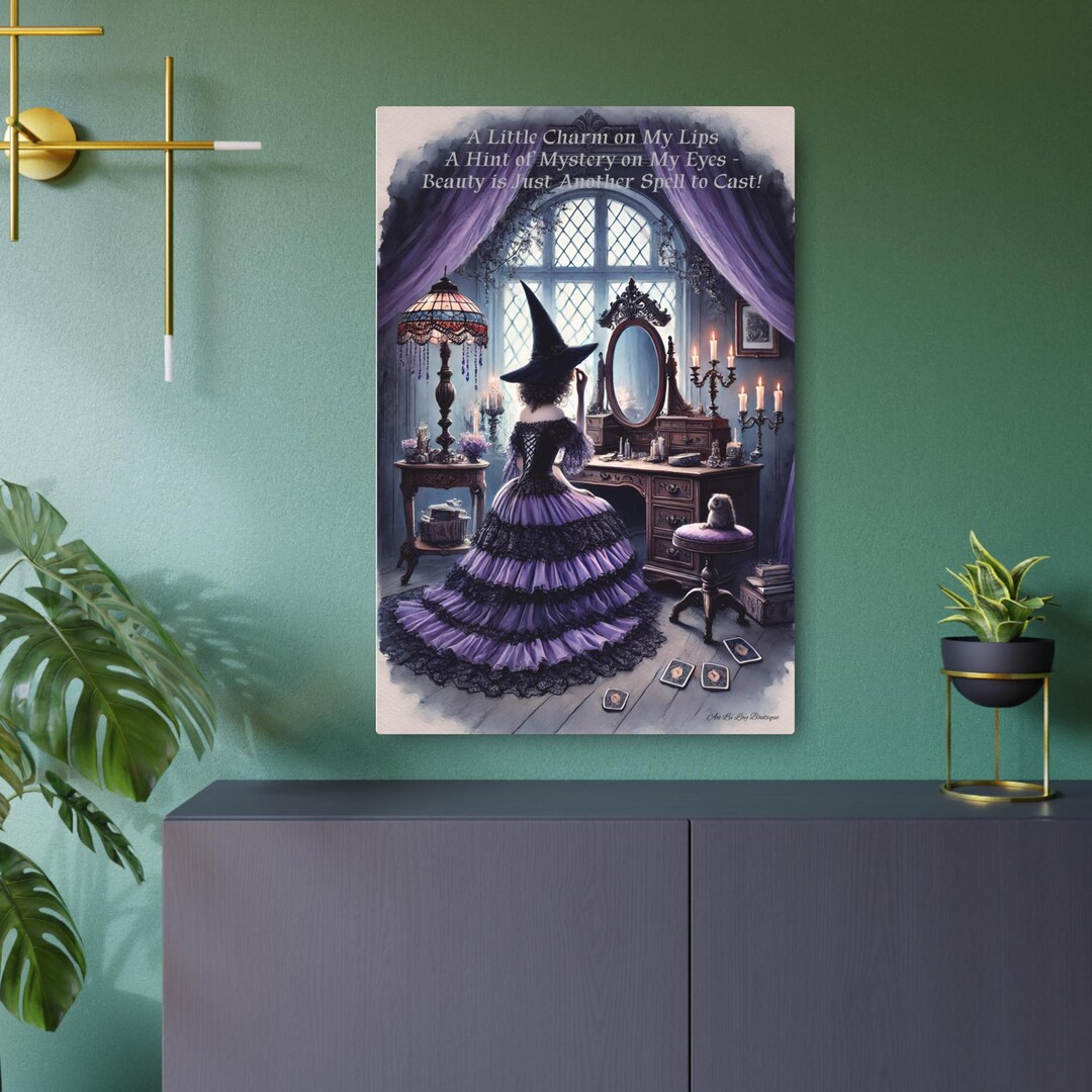 Vaanity Sign Vintage Whimsical Witch Vanity Sign Victorian Metal Art Decor, Cute ...