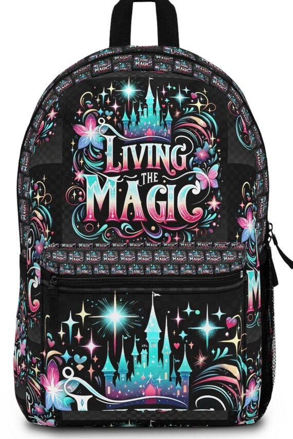 Disney Black Backpack with Whimsical Castle Design Disney | Bags | Disney Black Backpack With Whimsical Castle  main image 3