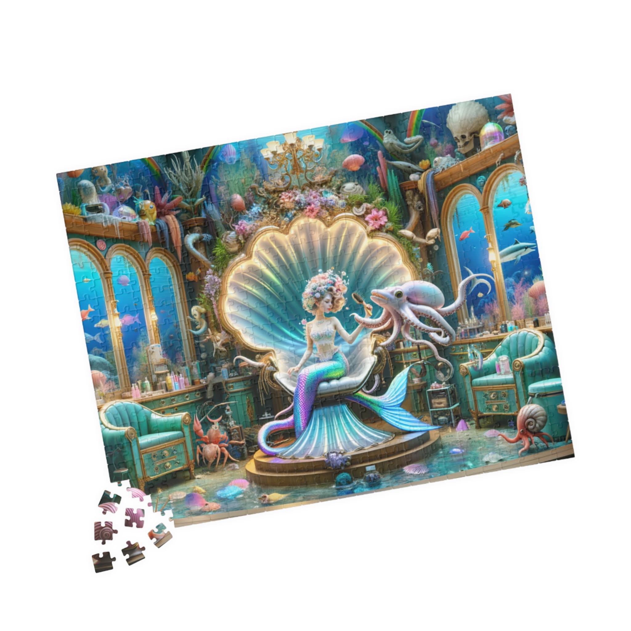 Unique Mermaid Jigsaw Puzzle, Sirens' Styling Sanctuary Beauty Salon