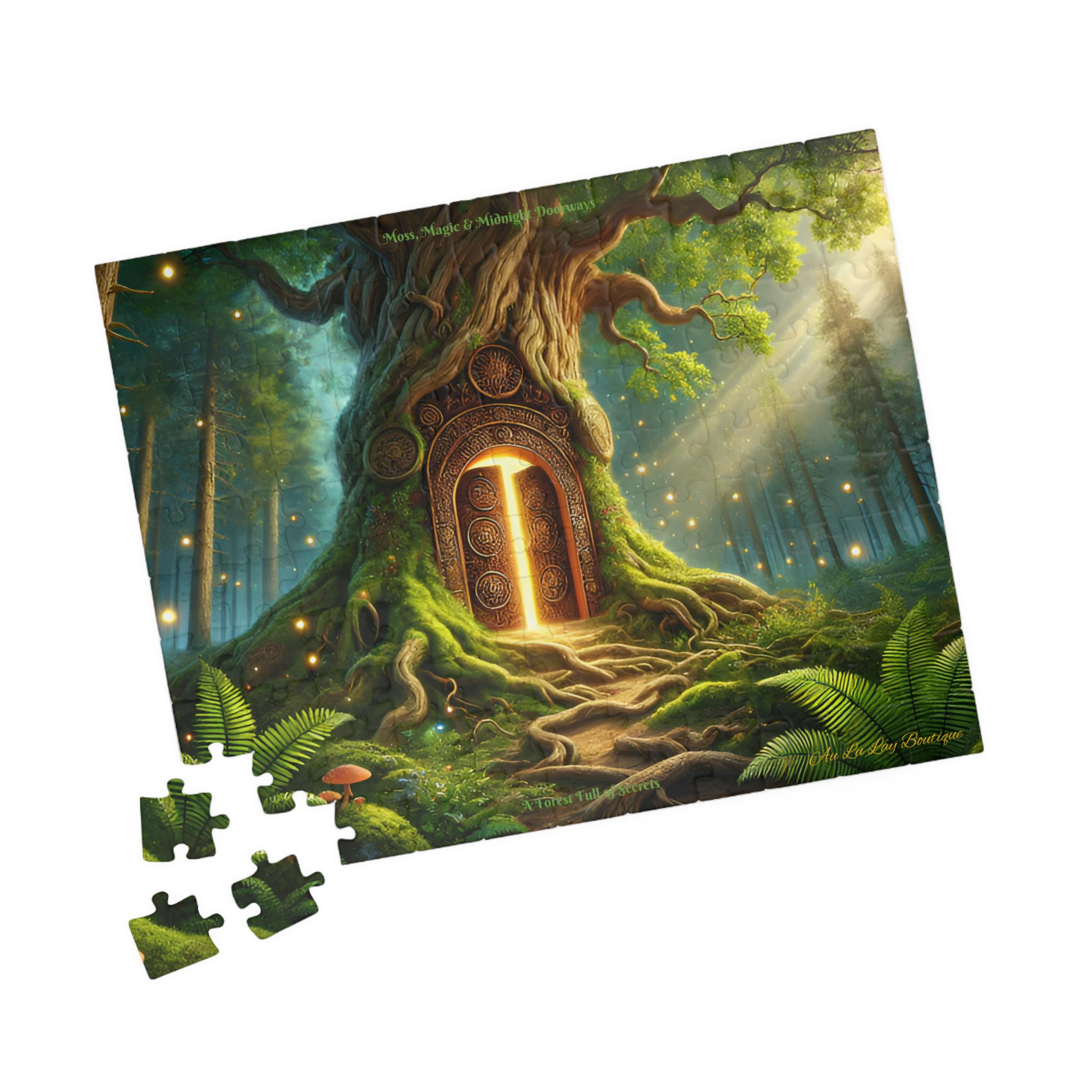Moss, Magic & Midnight Doorways Puzzle, Enchanted Forest Jigsaw
