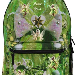 Tink Pixie Charm Whimsical Backpack, Theme Park Accessory, Matching Headband Available, Faerie Fan Gift