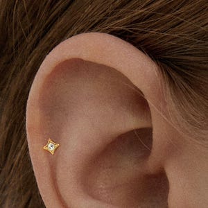 Tiny Stud Earrings • Cz Stud Earrings • Tiny dainty earrings • Tiny gold studs