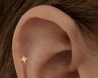 Tiny Stud Earrings • Cz Stud Earrings • Tiny dainty earrings • Tiny gold studs