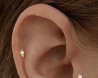 Tiny Stud Earrings • 925 Sterling Silver • Small Stud Earrings • Tiny dainty earrings • Tiny gold studs • Cartilage Earrings